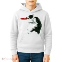 Border Collie Frisbee Graphic Sheepdog Print Gift Kids Hoodie thumb 4