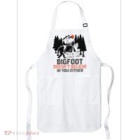 Bigfoot Camping Funny Bigfoot Doesn't Believe In You Either Apron thumb 0