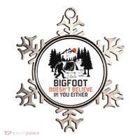 Bigfoot Camping Funny Bigfoot Doesn't Believe In You Either Ornament thumb 0