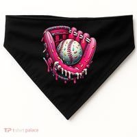 Baseball Cute For Ice Cream Cute Baseball 4 Gift USA-Made Doggie Bandana thumb 0