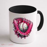 Baseball Cute For Ice Cream Cute Baseball 4 Gift Coffee Mug thumb 1