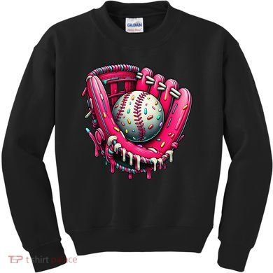 Baseball Cute For Ice Cream Cute Baseball 4 Gift Kids Sweatshirt