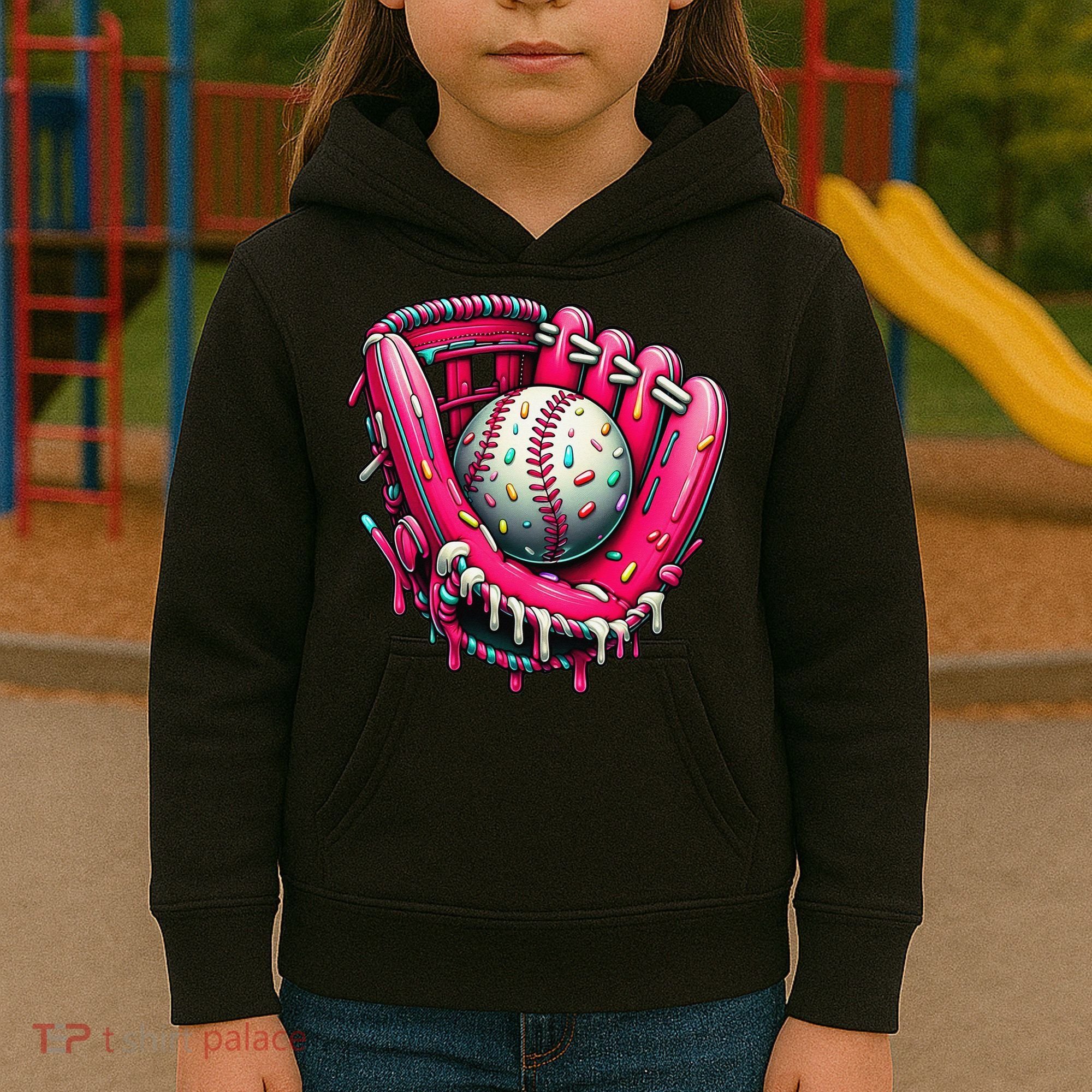 Baseball Cute For Ice Cream Cute Baseball 4 Gift Kids Hoodie