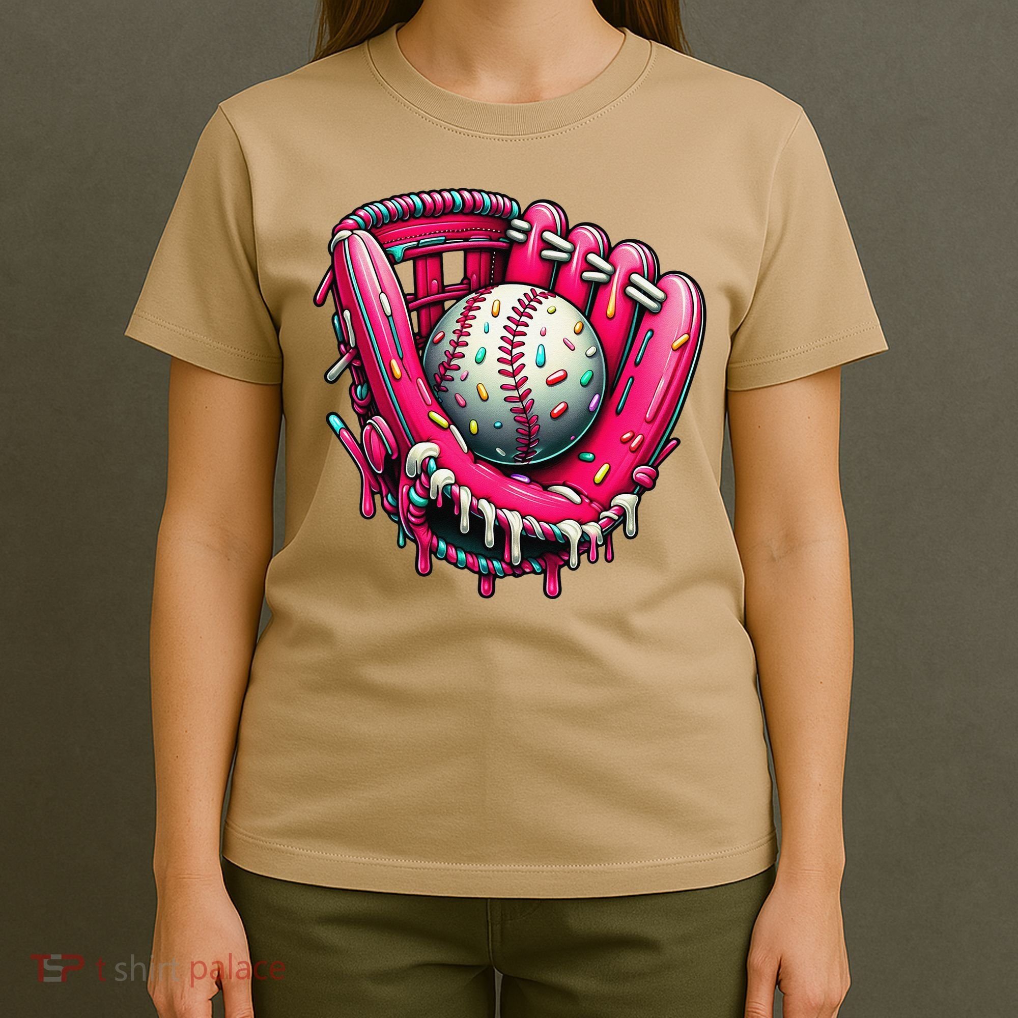 Baseball Cute For Ice Cream Cute Baseball 4 Gift T-Shirt