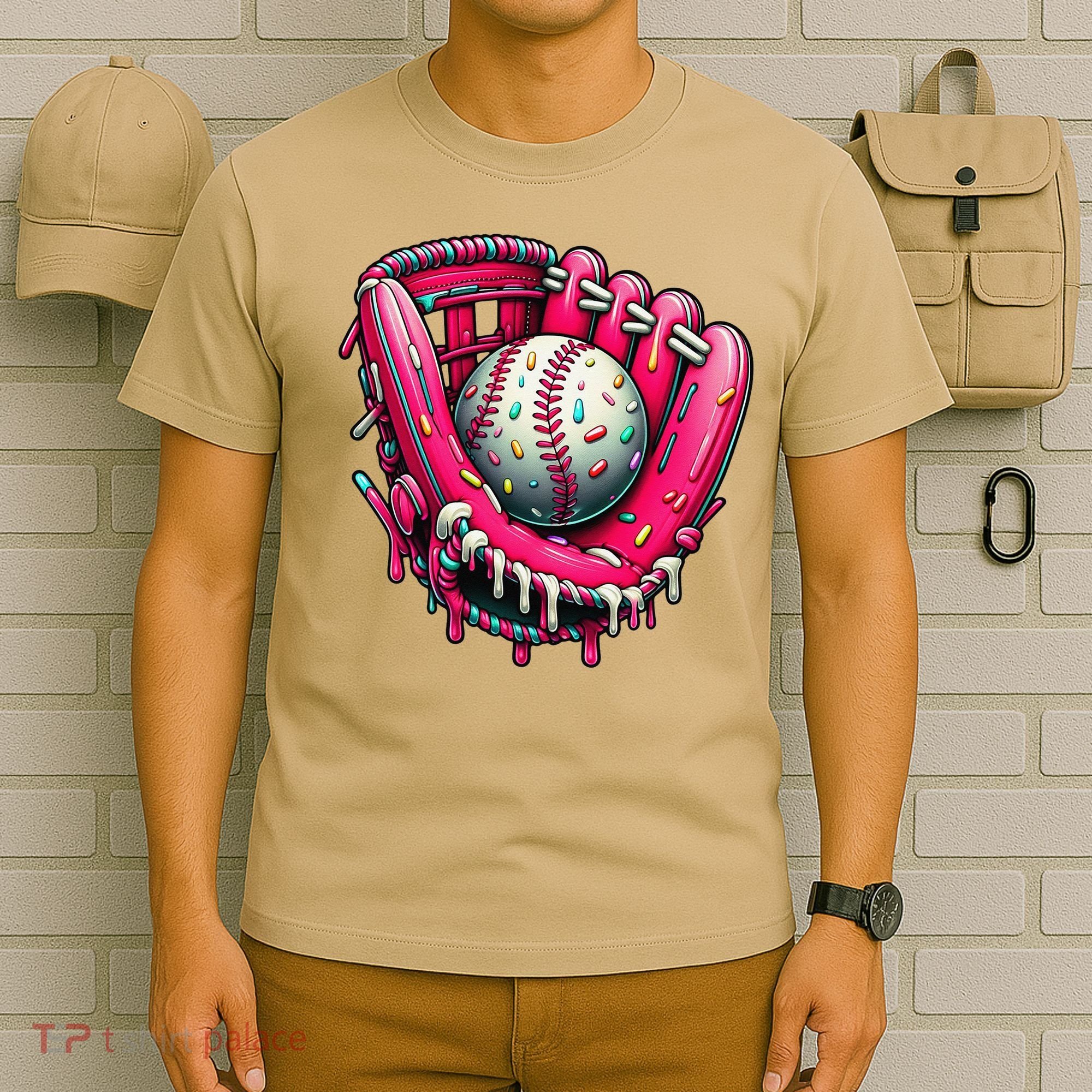 Baseball Cute For Ice Cream Cute Baseball 4 Gift T-Shirt