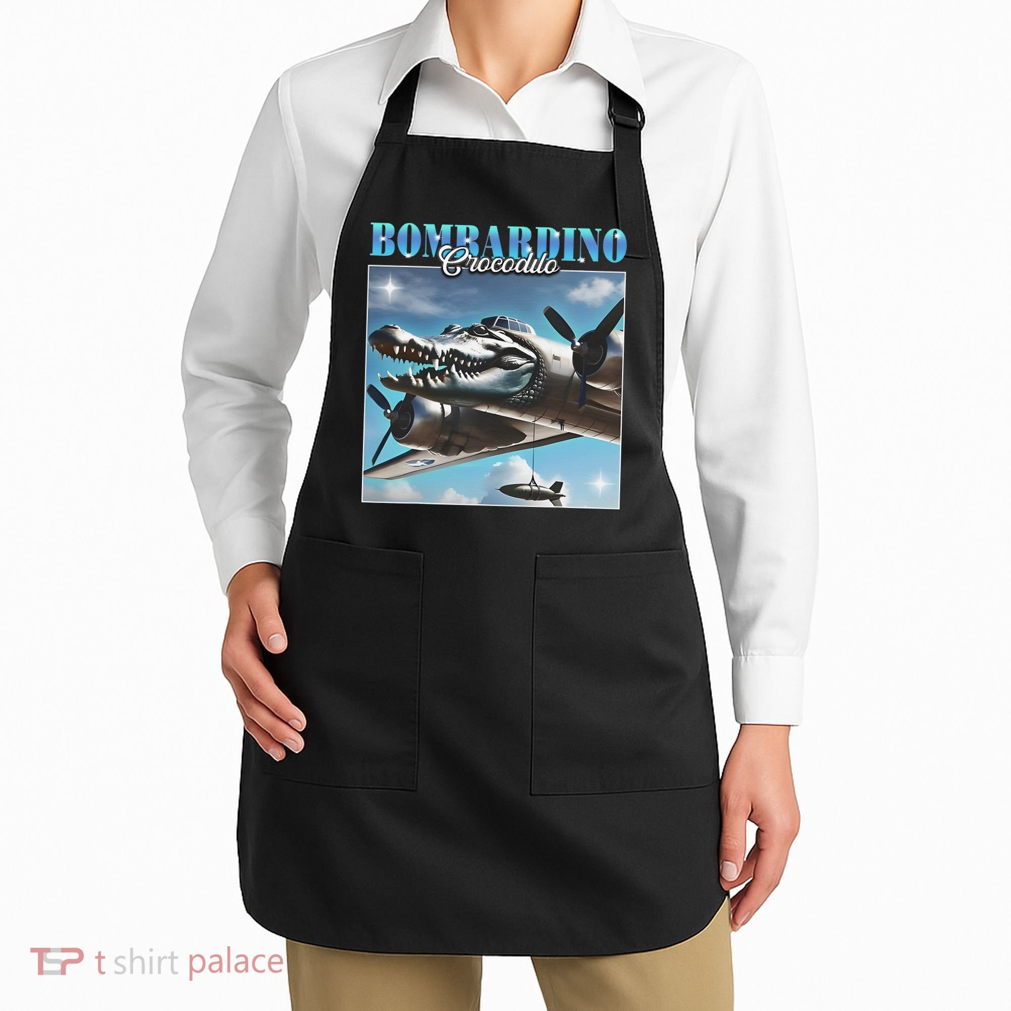 Bombardiro Crocodillo Funny Italian Brainrot Meme Humor Gen Apron