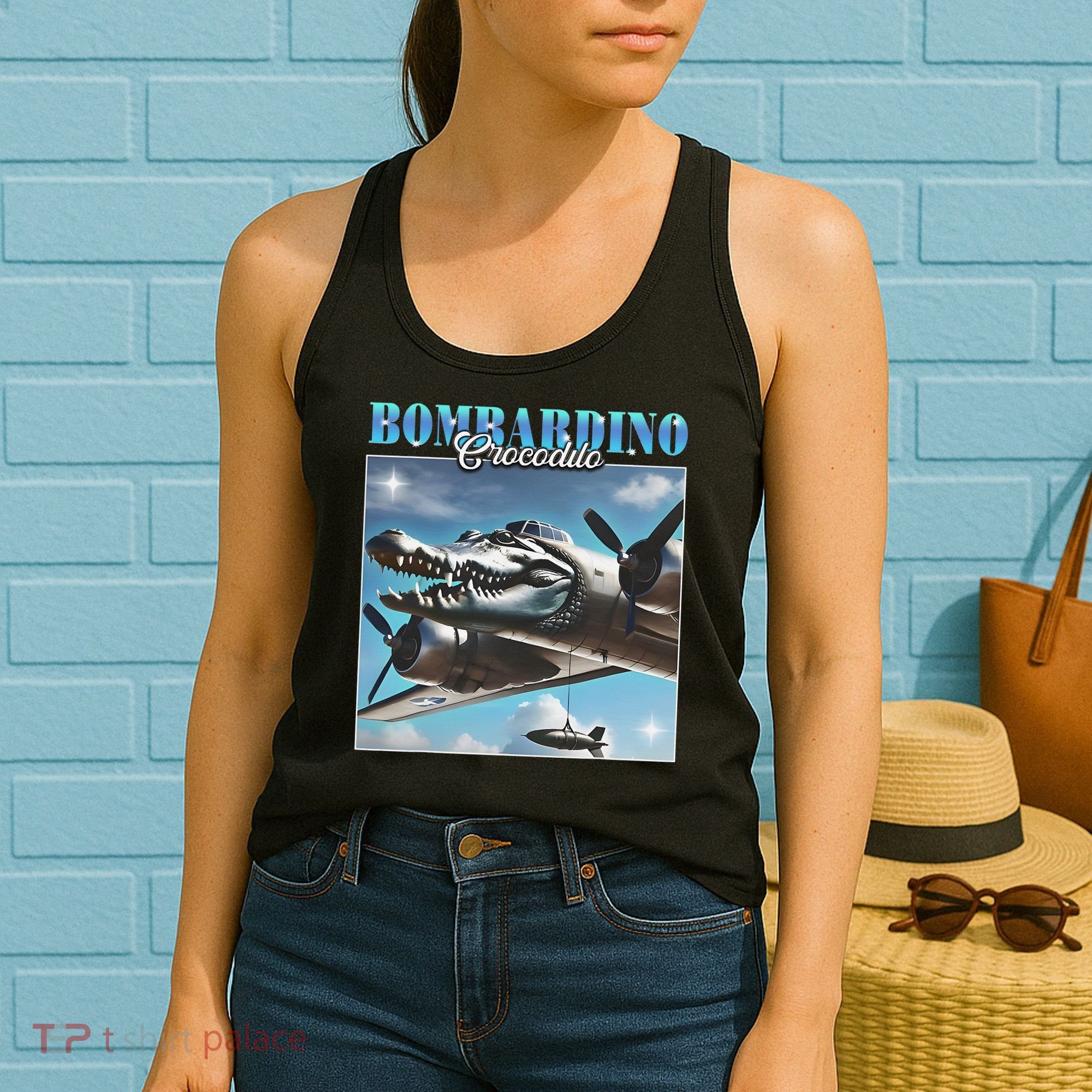 Bombardiro Crocodillo Funny Italian Brainrot Meme Humor Gen Women's Tank Top