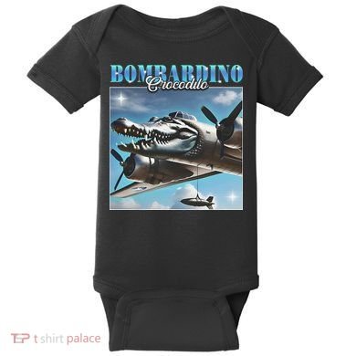 Bombardiro Crocodillo Funny Italian Brainrot Meme Humor Gen Baby Bodysuit