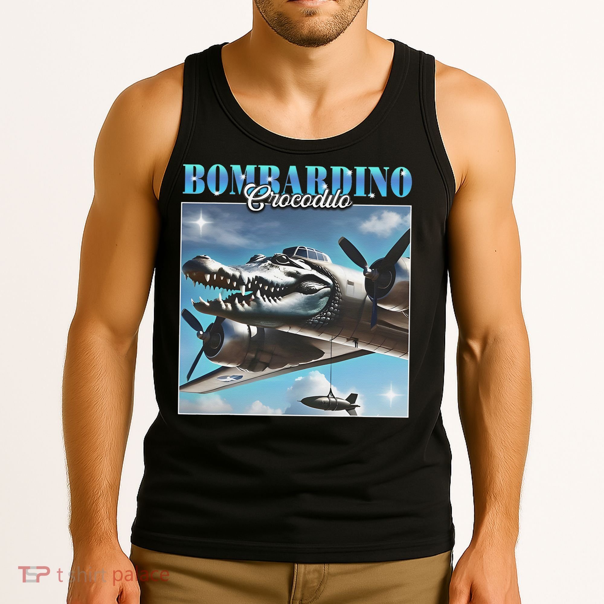 Bombardiro Crocodillo Funny Italian Brainrot Meme Humor Gen Tank Top