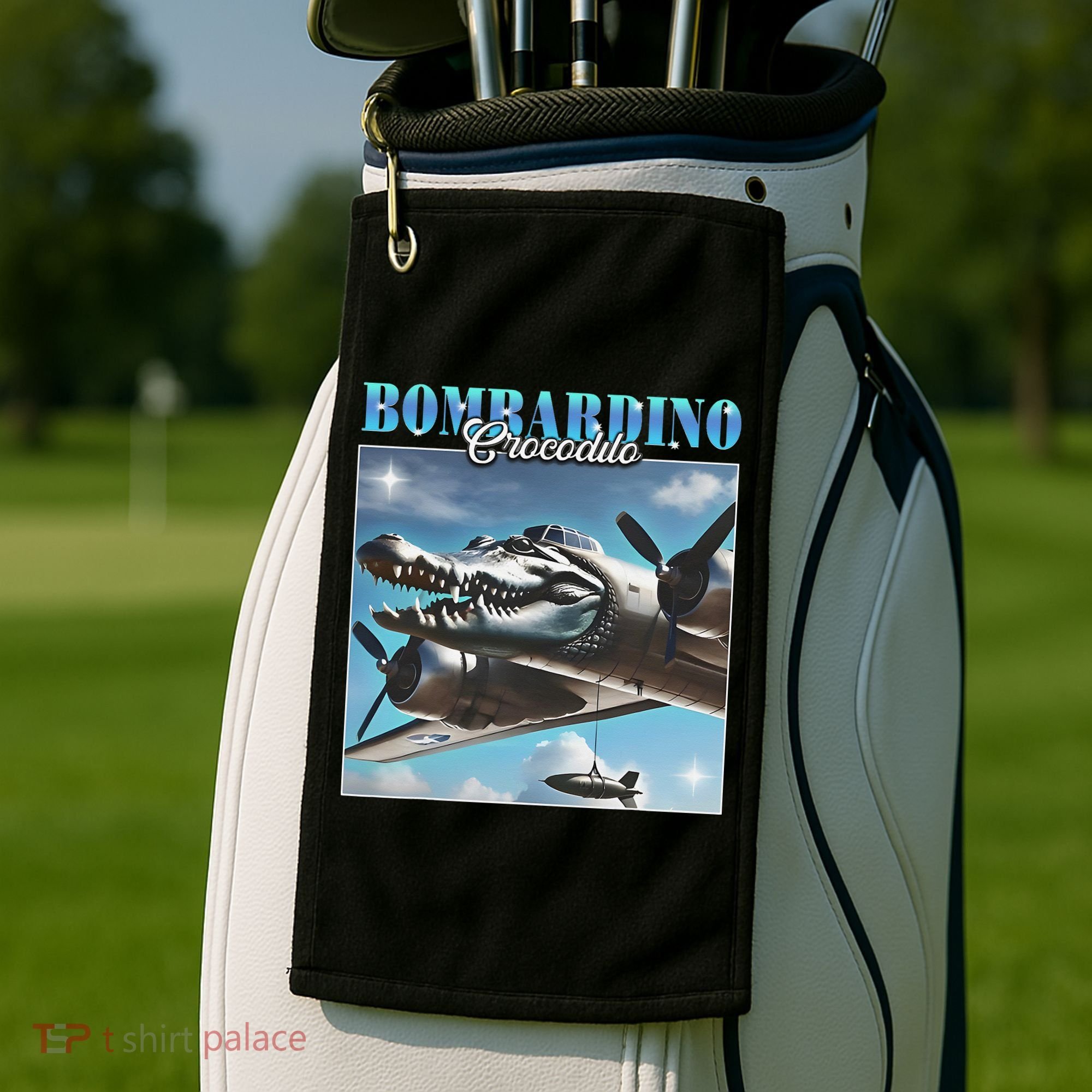 Bombardiro Crocodillo Funny Italian Brainrot Meme Humor Gen Golf Towel