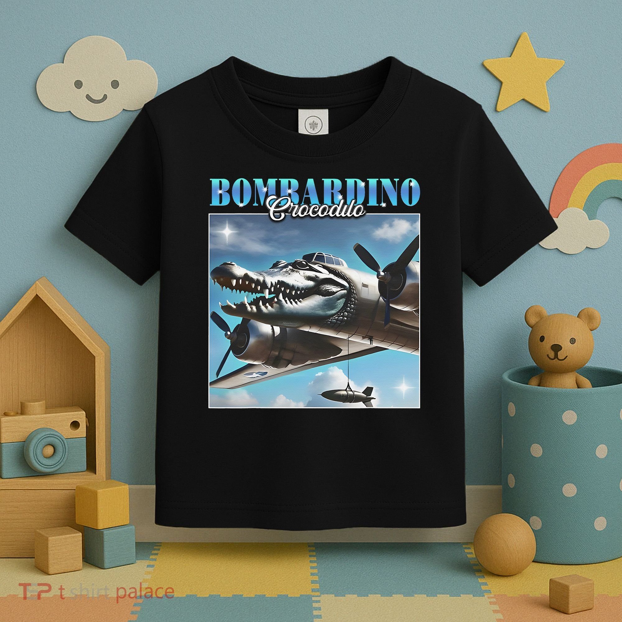 Bombardiro Crocodillo Funny Italian Brainrot Meme Humor Gen Toddler T-Shirt