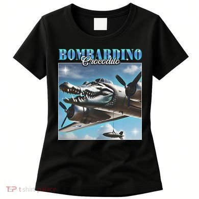 Bombardiro Crocodillo Funny Italian Brainrot Meme Humor Gen Women's T-Shirt