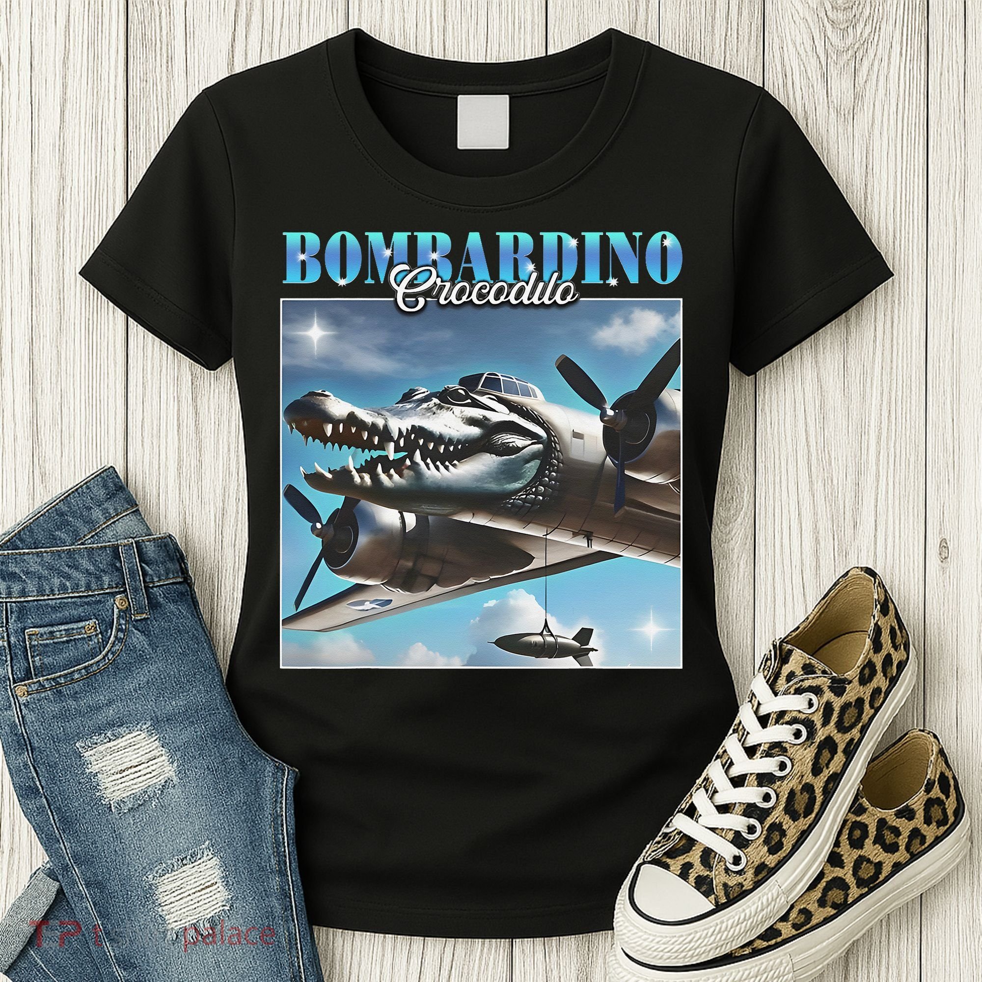 Bombardiro Crocodillo Funny Italian Brainrot Meme Humor Gen Women's T-Shirt