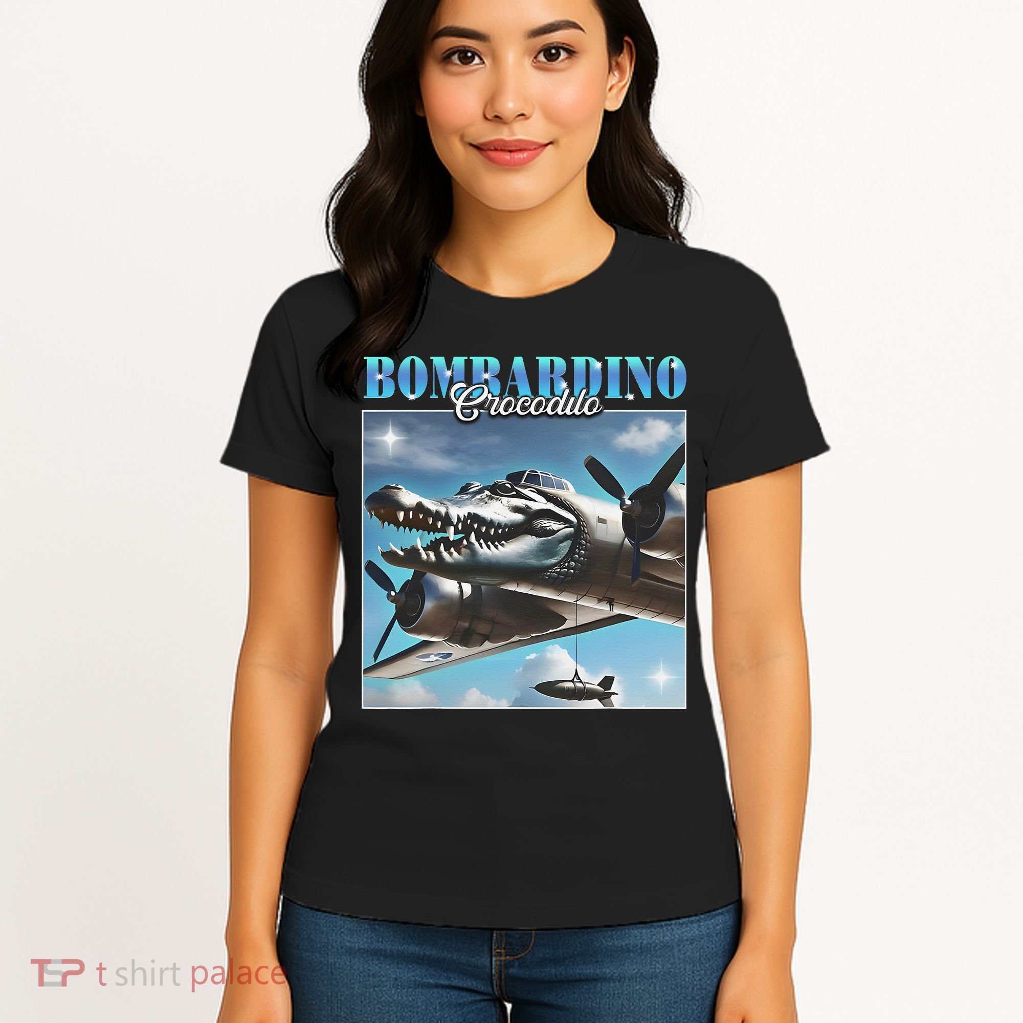 Bombardiro Crocodillo Funny Italian Brainrot Meme Humor Gen Women's T-Shirt