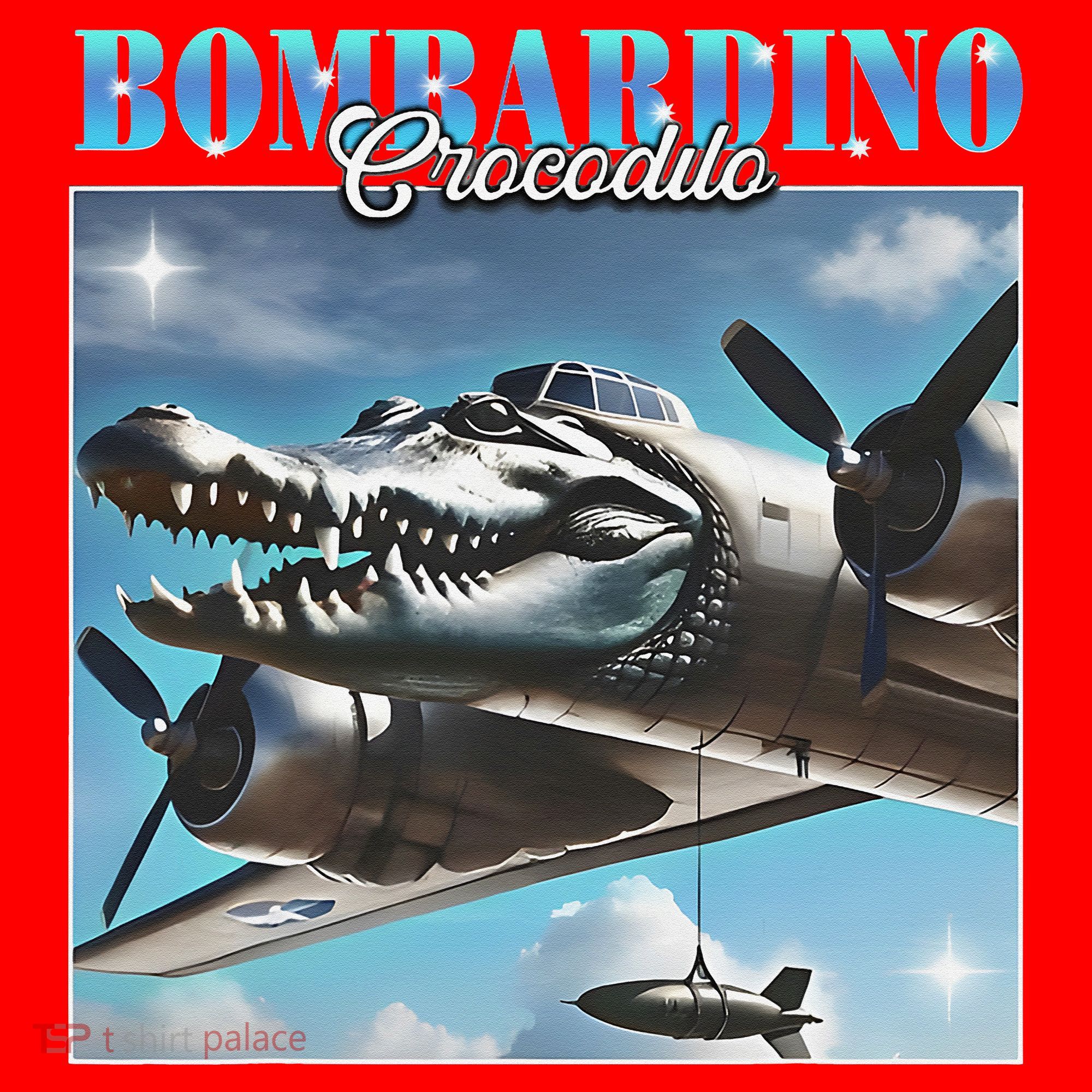 Bombardiro Crocodillo Funny Italian Brainrot Meme Humor Gen Santa Hat