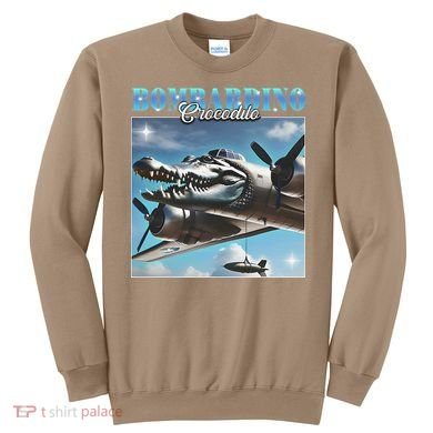 Bombardiro Crocodillo Funny Italian Brainrot Meme Humor Gen Sweatshirt