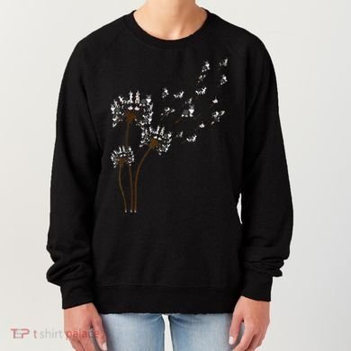 Border Collie Flower Fly Dandelion Funny Dog Women's Sweatshirt