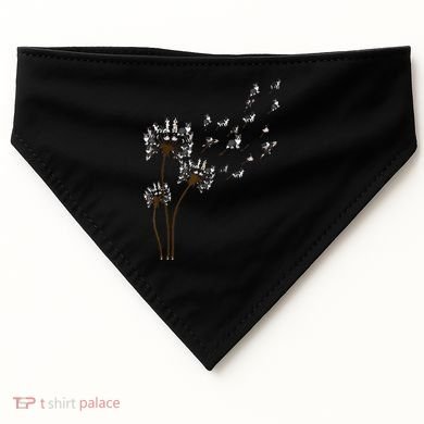 Border Collie Flower Fly Dandelion Funny Dog USA-Made Doggie Bandana
