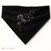 Border Collie Flower Fly Dandelion Funny Dog USA-Made Doggie Bandana thumb 0