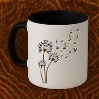 Border Collie Flower Fly Dandelion Funny Dog Coffee Mug thumb 2