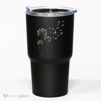 Border Collie Flower Fly Dandelion Funny Dog Tumbler thumb 0