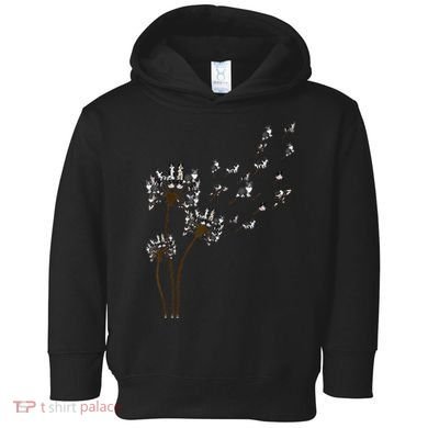 Border Collie Flower Fly Dandelion Funny Dog Toddler Hoodie