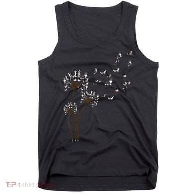 Border Collie Flower Fly Dandelion Funny Dog Tank Top