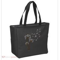 Border Collie Flower Fly Dandelion Funny Dog Tote Bag thumb 2