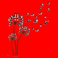Border Collie Flower Fly Dandelion Funny Dog Santa Hat thumb 1