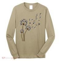 Border Collie Flower Fly Dandelion Funny Dog Long Sleeve Shirt thumb 0