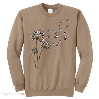 Border Collie Flower Fly Dandelion Funny Dog Sweatshirt