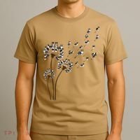 Border Collie Flower Fly Dandelion Funny Dog T-Shirt thumb 3