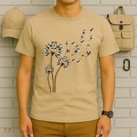 Border Collie Flower Fly Dandelion Funny Dog T-Shirt thumb 6