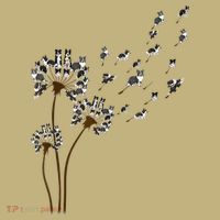 Border Collie Flower Fly Dandelion Funny Dog Kids T-Shirt thumb 2