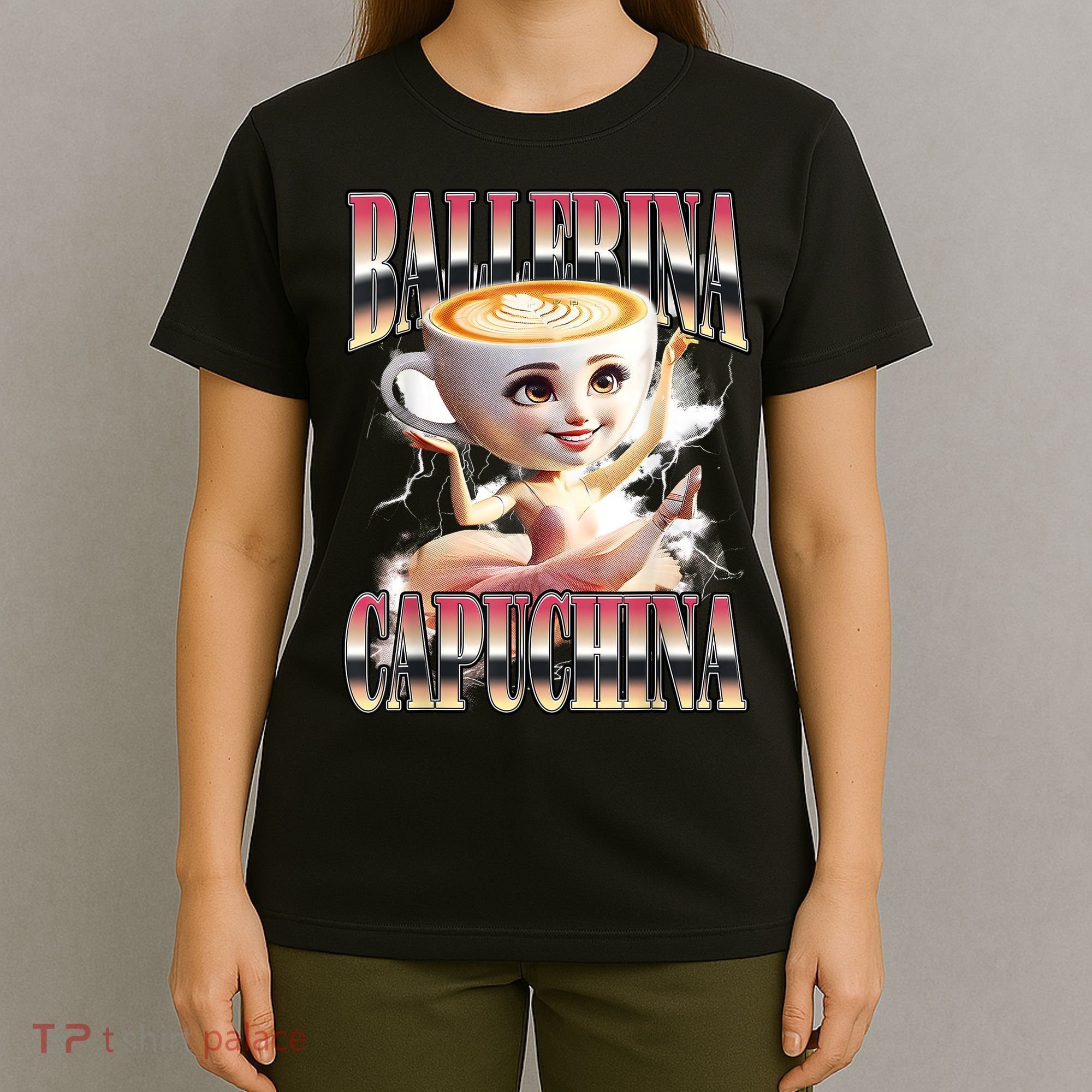 Ballerina Capuchina Funny Italian Brainrot Meme Humor Gen Z  T-Shirt