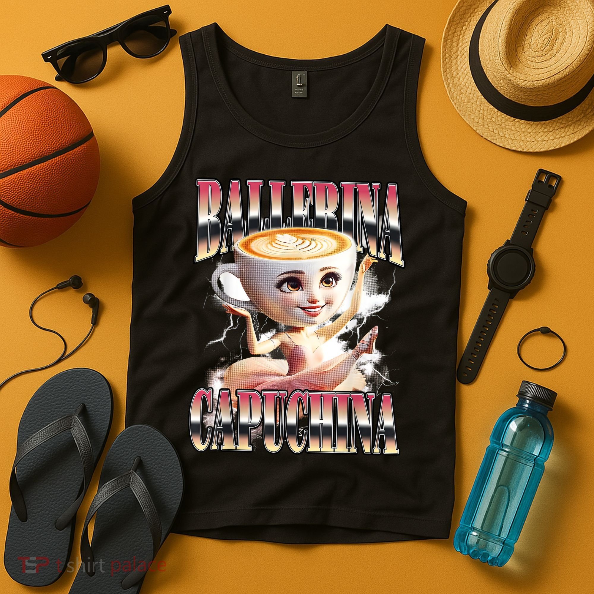 Ballerina Capuchina Funny Italian Brainrot Meme Humor Gen Z  Tank Top