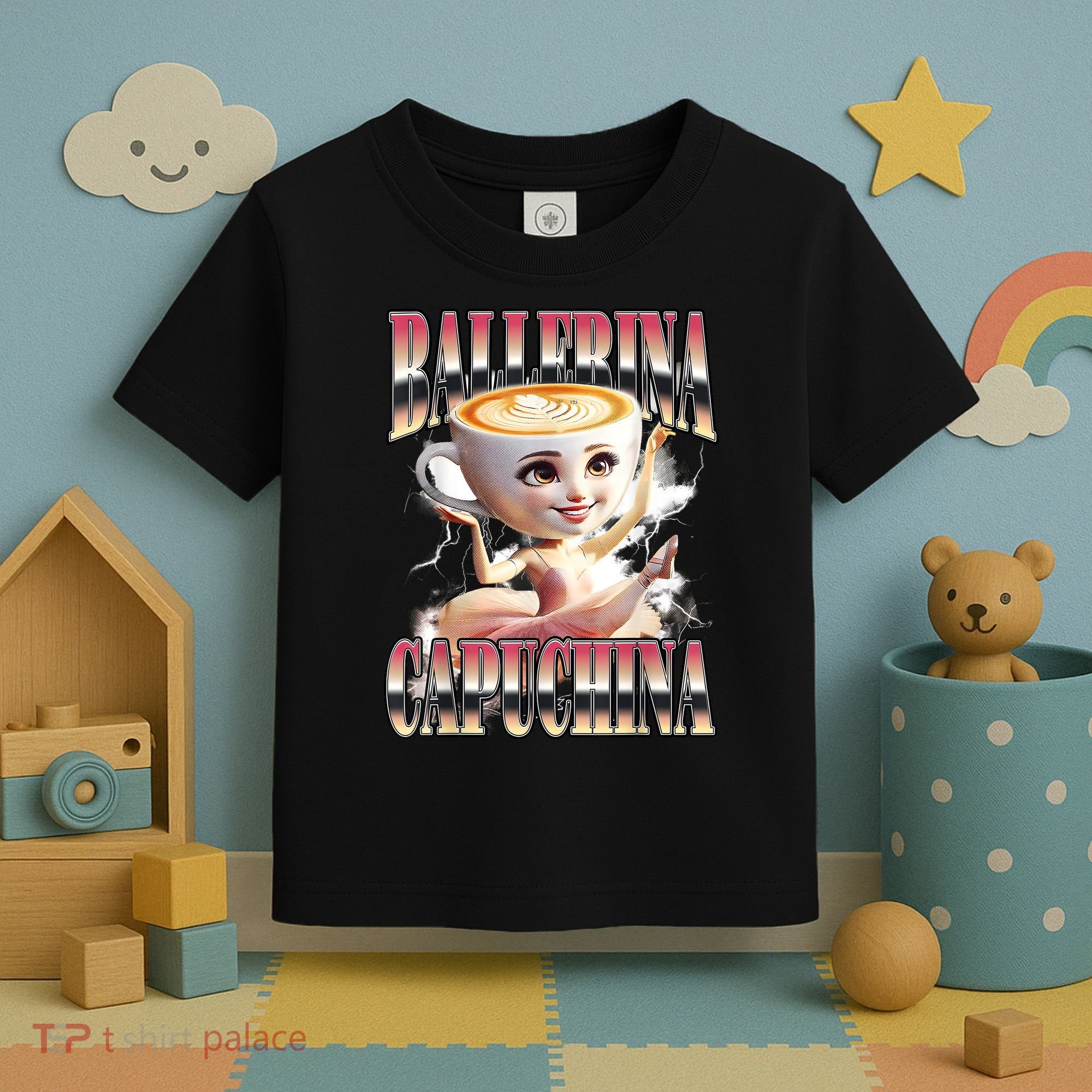 Ballerina Capuchina Funny Italian Brainrot Meme Humor Gen Z  Toddler T-Shirt
