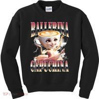 Ballerina Capuchina Funny Italian Brainrot Meme Humor Gen Z  Kids Sweatshirt thumb 0