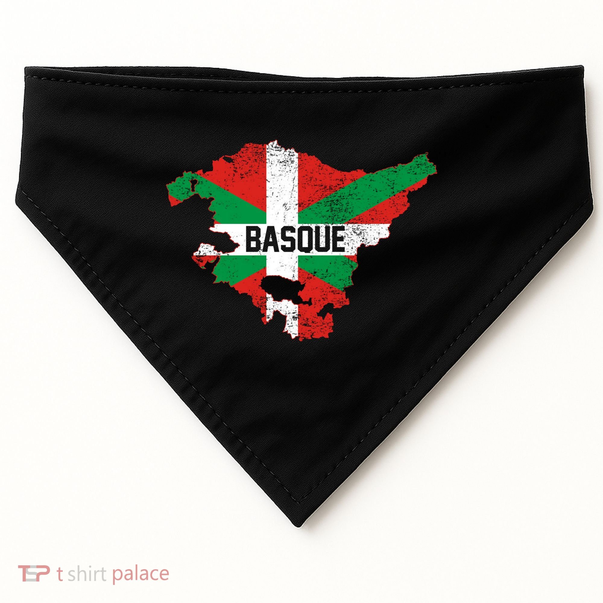 Basque Country Flag Euskadi Historical Roots USA-Made Doggie Bandana