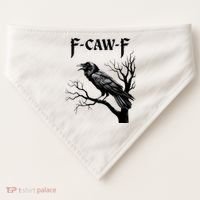 Black Crow, F-Caw-F Black Bird USA-Made Doggie Bandana thumb 0