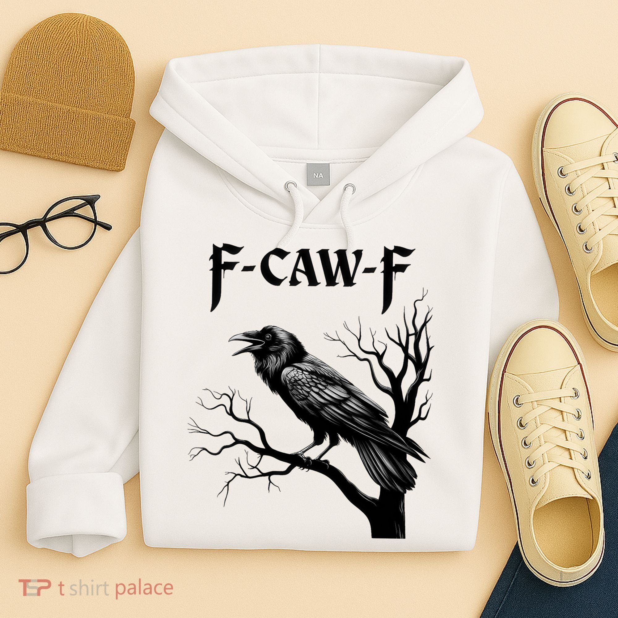 Black Crow, F-Caw-F Black Bird Hoodie