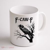Black Crow, F-Caw-F Black Bird Coffee Mug thumb 1