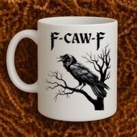 Black Crow, F-Caw-F Black Bird Coffee Mug thumb 2