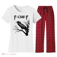 Black Crow, F-Caw-F Black Bird Women's Flannel Pajama Set thumb 0