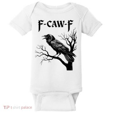 Black Crow, F-Caw-F Black Bird Baby Bodysuit