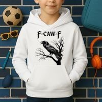 Black Crow, F-Caw-F Black Bird Kids Hoodie thumb 2
