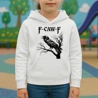 Black Crow, F-Caw-F Black Bird Kids Hoodie thumb 3