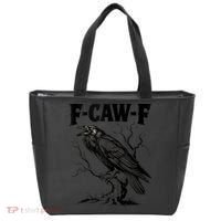 Black Crow, F-Caw-F Funny Black Bird Lover Tote Bag thumb 0