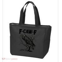 Black Crow, F-Caw-F Funny Black Bird Lover Tote Bag thumb 3