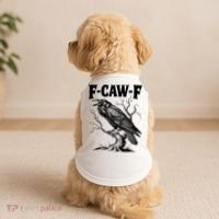 Black Crow, F-Caw-F Funny Black Bird Lover Doggie Tank thumb 2